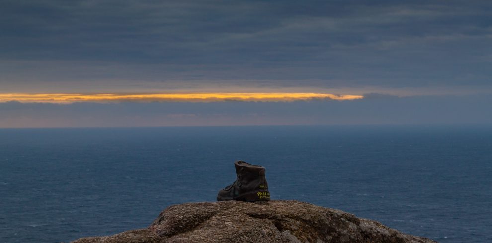 Finisterre Pilgrims boot sculpture